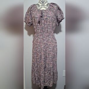 Med Lucky Brand Floral Purple Dress